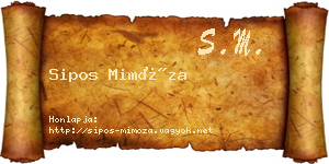 Sipos Mimóza névjegykártya