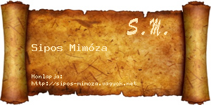 Sipos Mimóza névjegykártya