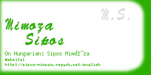mimoza sipos business card